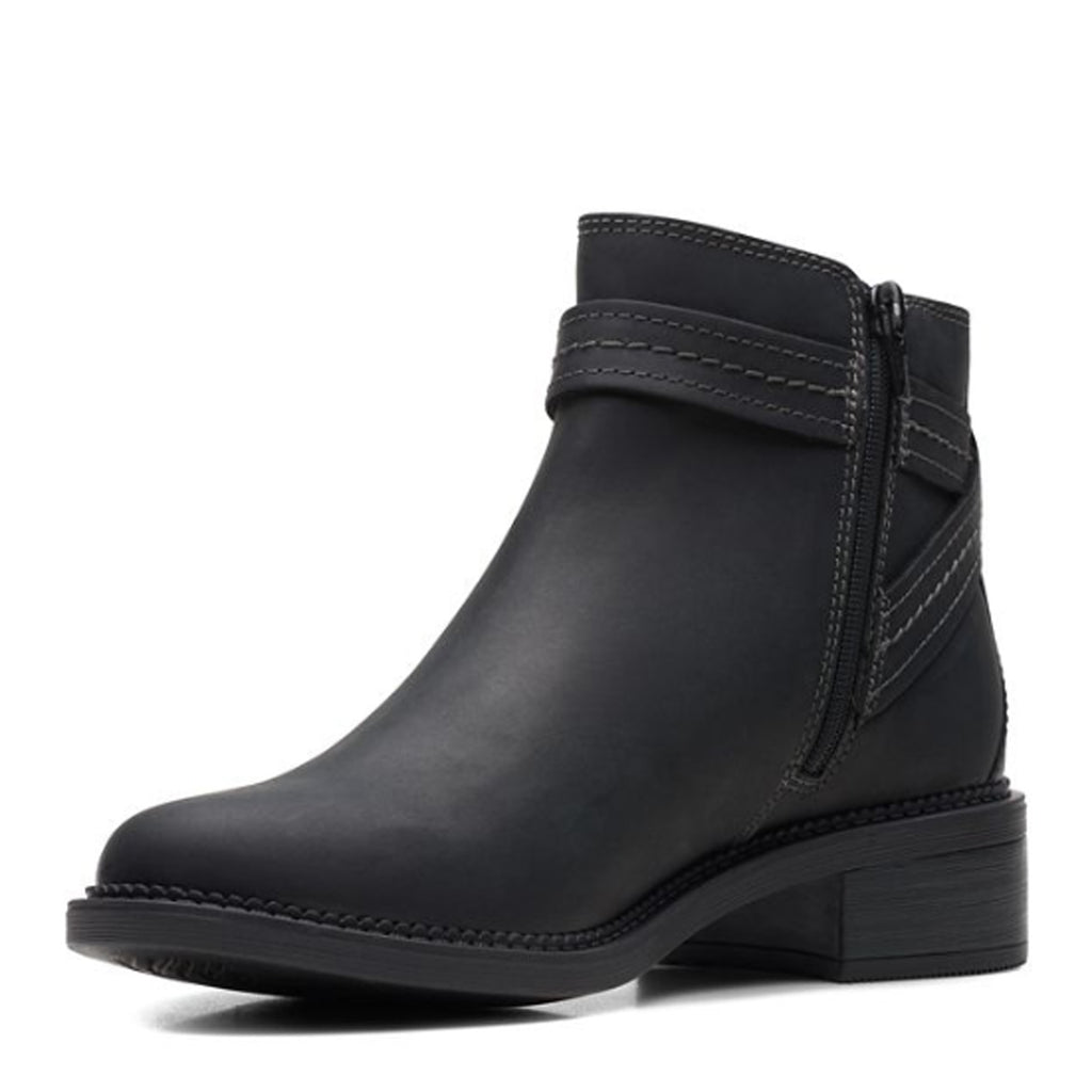 Women's Clarks Maye Strap Boot BLACK 26168075