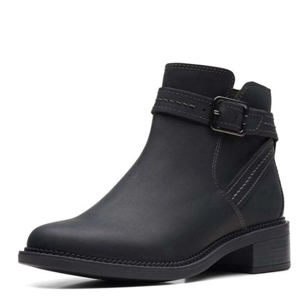 Women's Clarks Maye Strap Boot BLACK 26168075