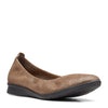 Peltz Shoes  Women's Clarks Jenette Ease Flat PEWTER 26168112