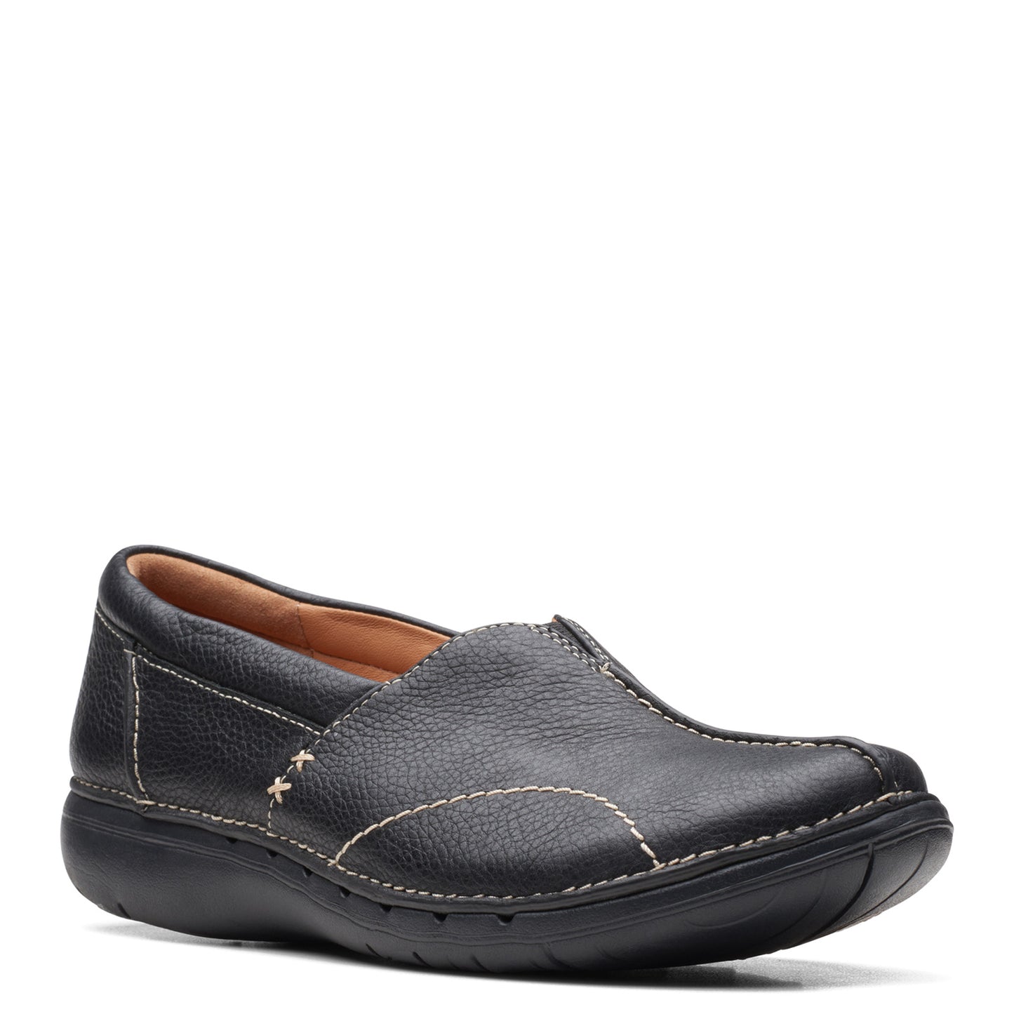 Peltz Shoes  Women's Clarks Un Loop Stride Slip-On Black 26168669