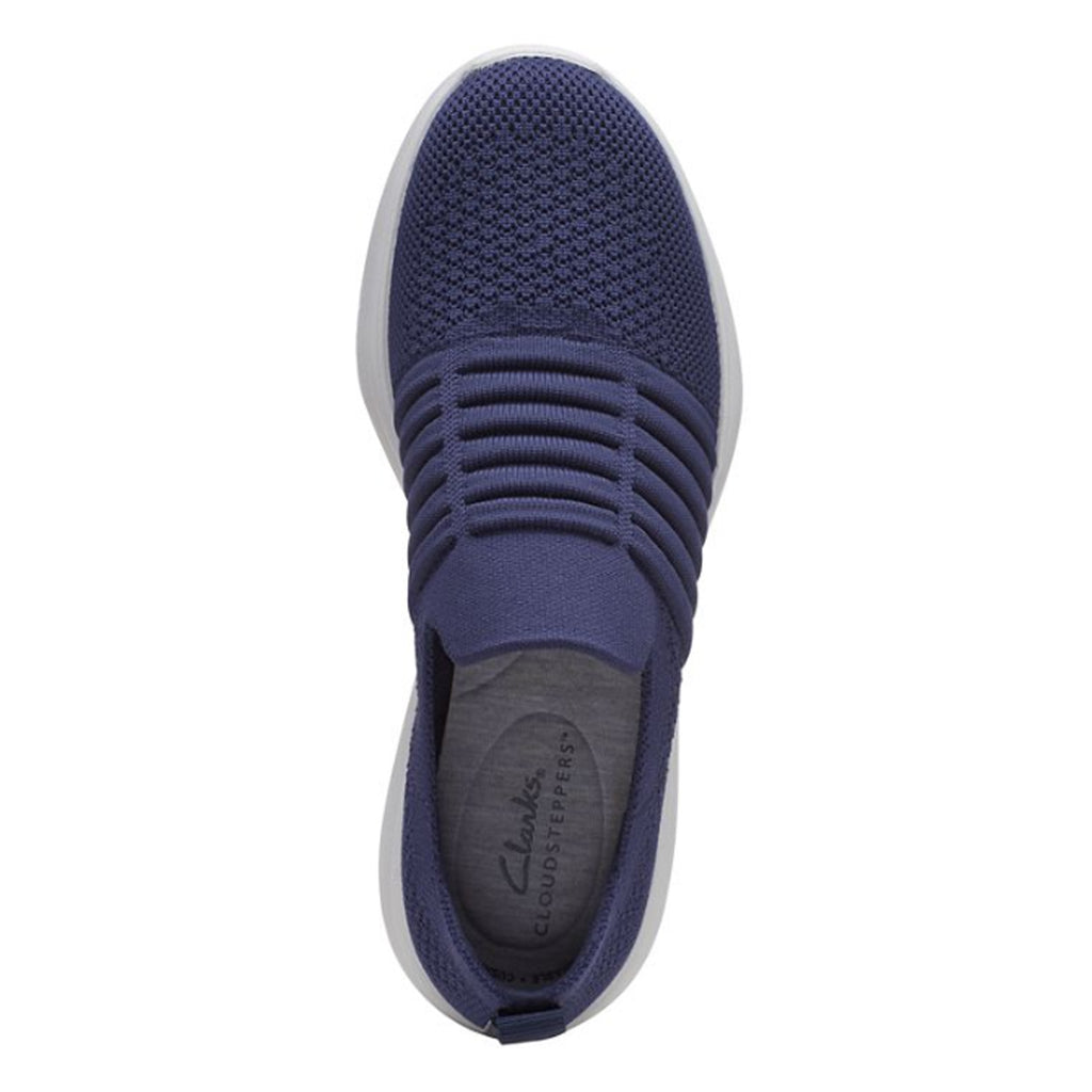 Peltz Shoes  Women's Clarks Ezera Walk Sneaker DARK NAVY 26169415