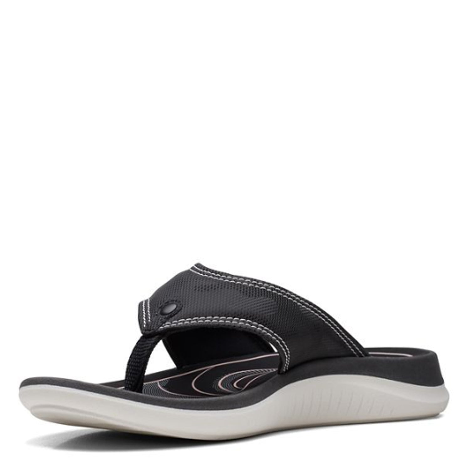 Peltz Shoes  Women's Clarks Glide Post Sandal BLACK 26169768
