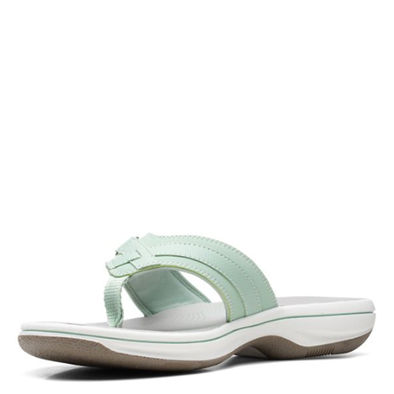 Peltz Shoes  Women's Clarks Breeze Sea Sandal GREEN 26169816