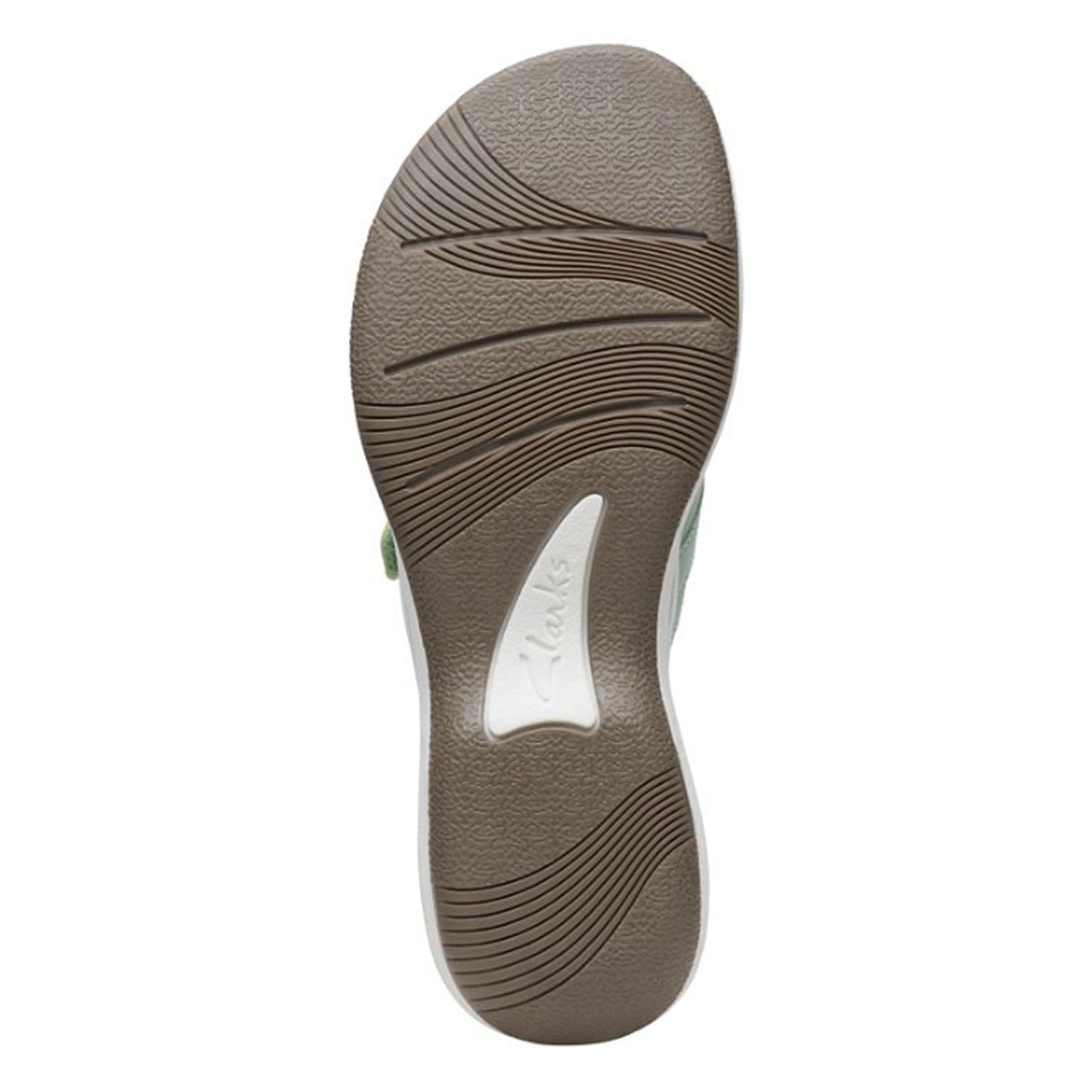 Peltz Shoes  Women's Clarks Breeze Sea Sandal GREEN 26169816