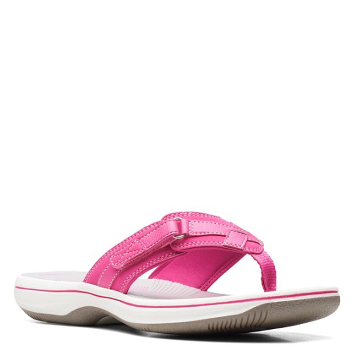 Peltz Shoes  Women's Clarks Breeze Sea Sandal FUSCHIA 26169818