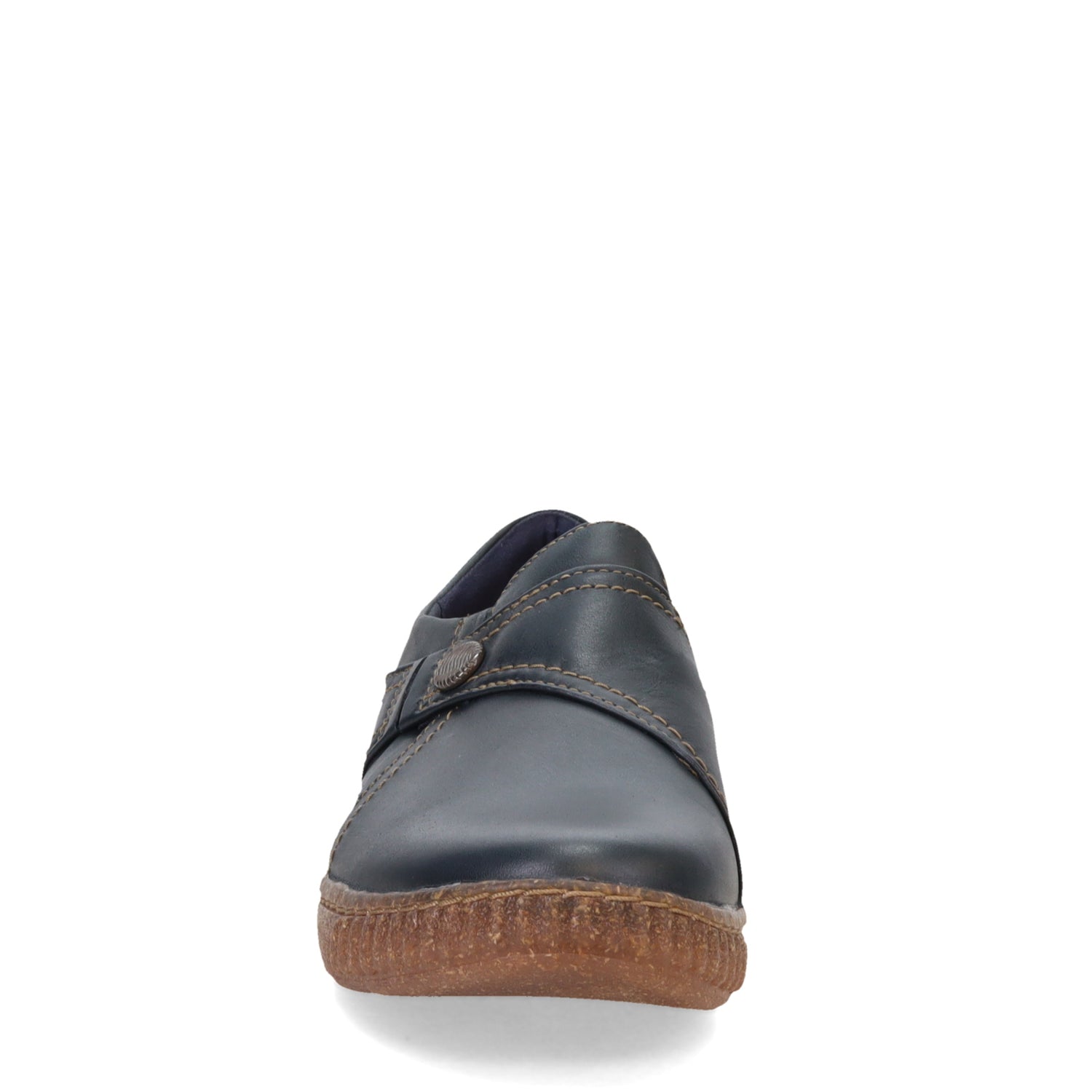 Peltz Shoes  Women's Clarks Caroline Pearl Slip-On NAVY 26170299
