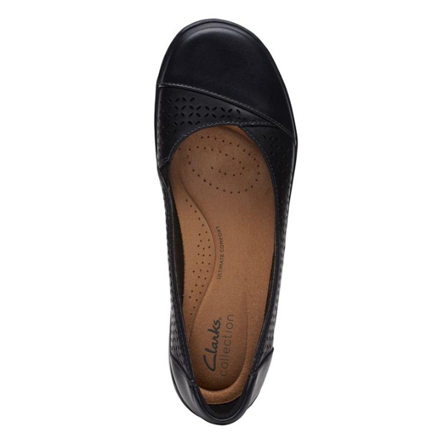 Peltz Shoes  Women's Clarks Cora Iris Slip-On BLACK 26170463