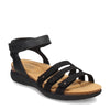 Peltz Shoes  Women's Clarks April Dove Sandal Black 26170506