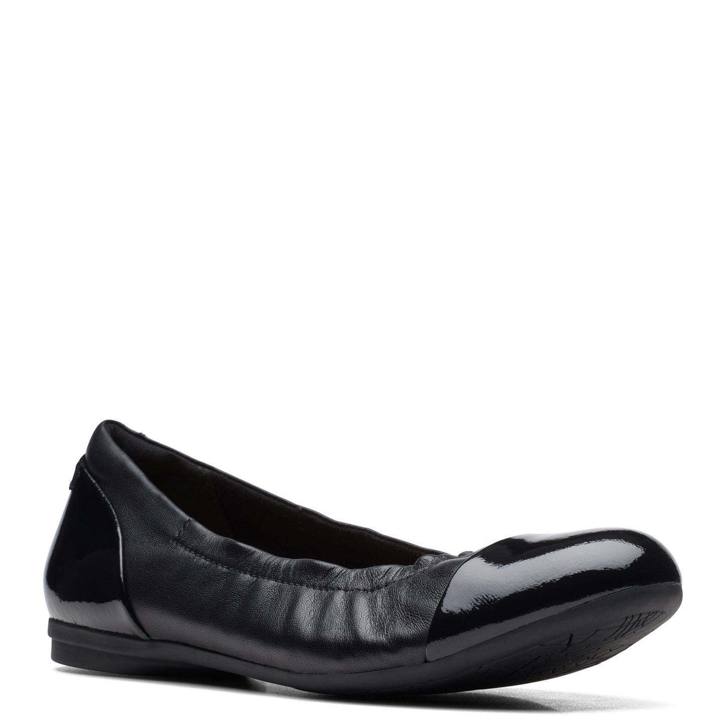 Peltz Shoes  Women's Clarks Rena Jazz Flat Black 26170592