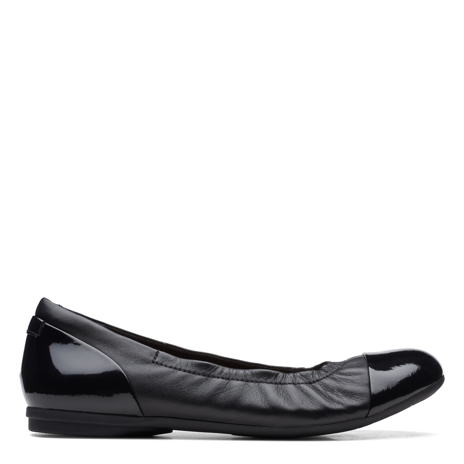 Peltz Shoes  Women's Clarks Rena Jazz Flat Black 26170592