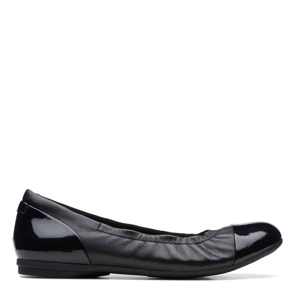 Women's Clarks, Rena Jazz Flat Black 8.5 W Women's Clarks, Rena Jazz Flat Black 8.5 W