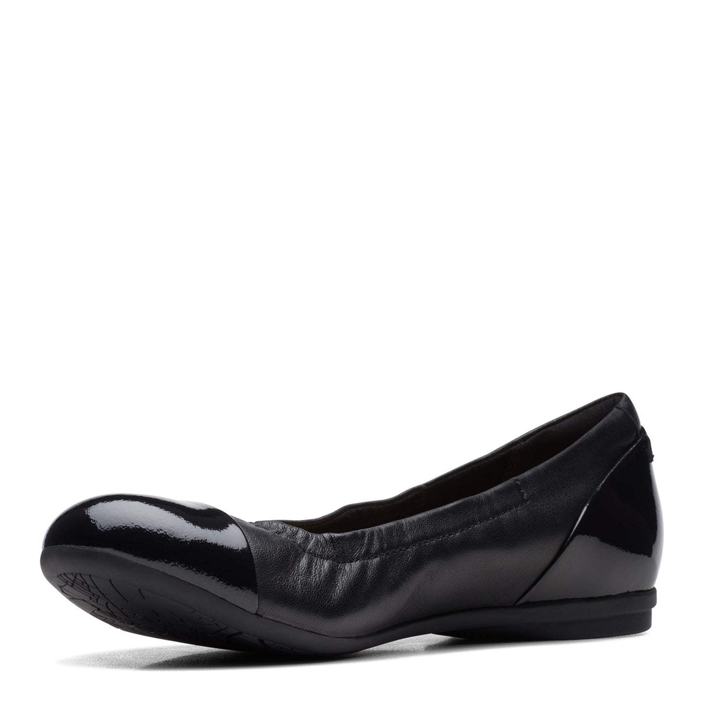 Peltz Shoes  Women's Clarks Rena Jazz Flat Black 26170592