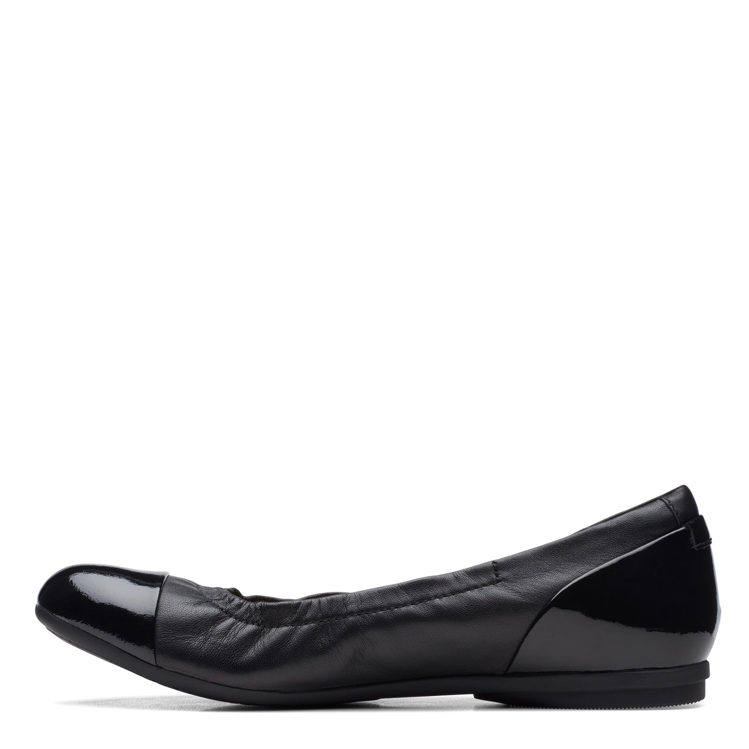 Peltz Shoes  Women's Clarks Rena Jazz Flat Black 26170592