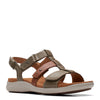 Peltz Shoes  Women's Clarks Kitly Step Sandal olive 26170992