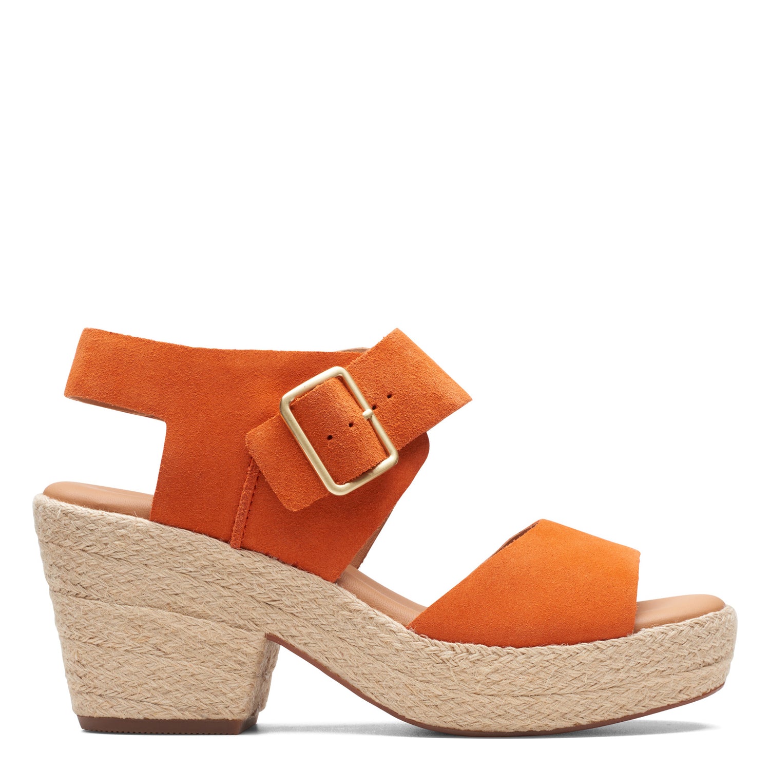 Peltz Shoes  Women's Clarks Kimmei Hi Strap Sandal orange 26171010