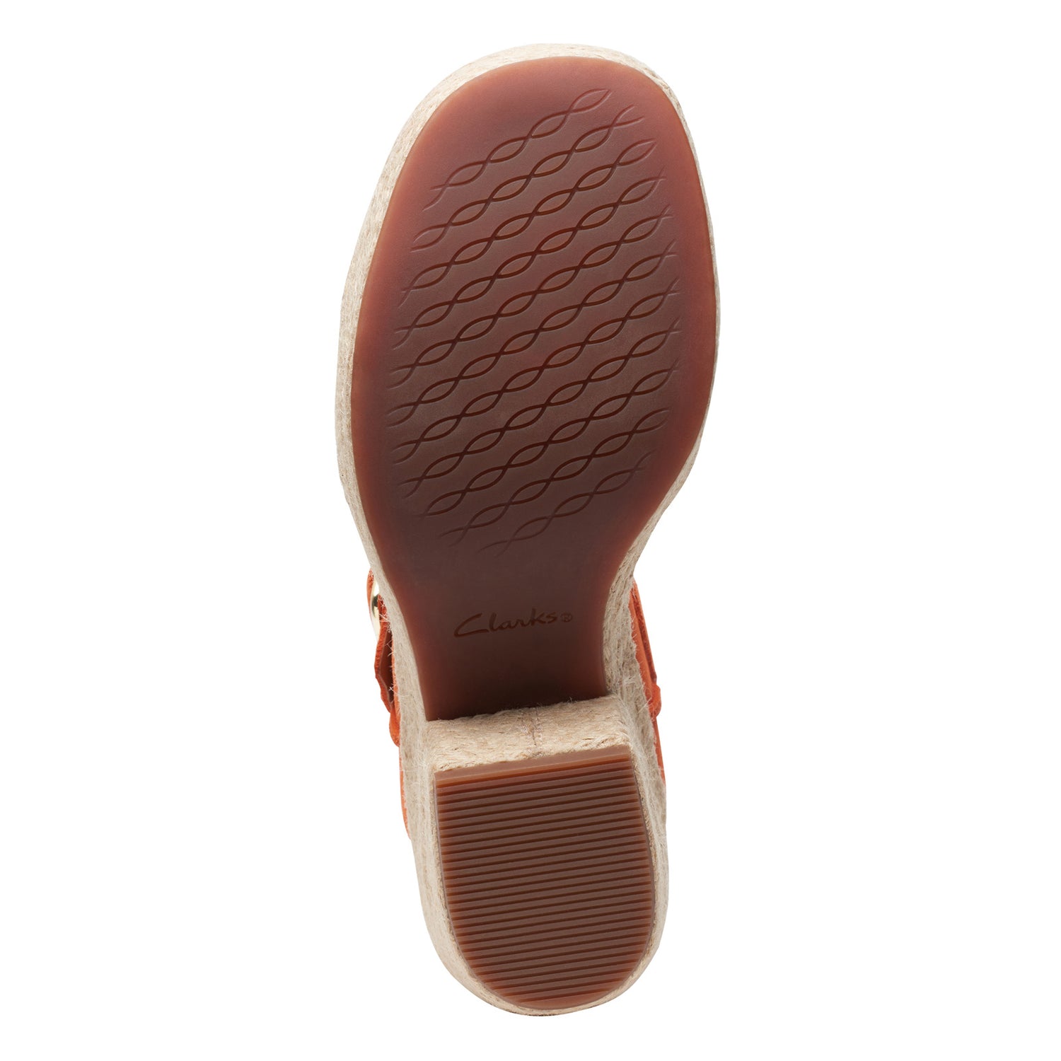 Peltz Shoes  Women's Clarks Kimmei Hi Strap Sandal orange 26171010