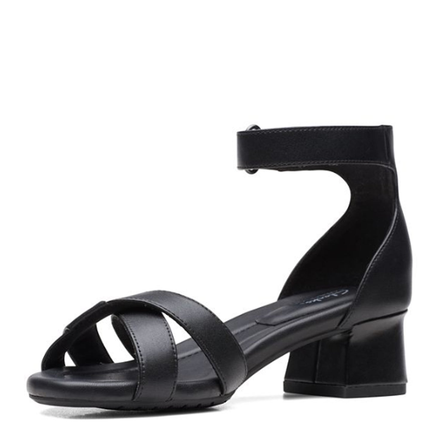 Peltz Shoes  Women's Clarks Desirae Lily Sandal BLACK 26171172