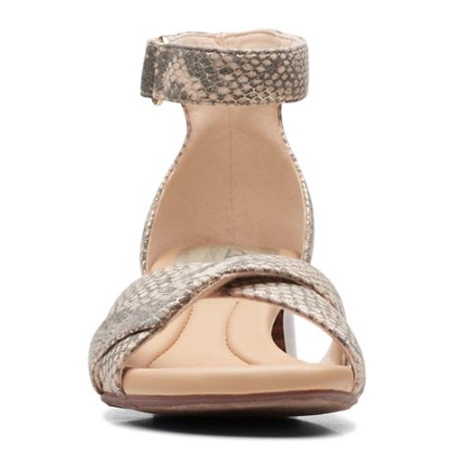 Peltz Shoes  Women's Clarks Desirae Lily Sandal BEIGE 26171174