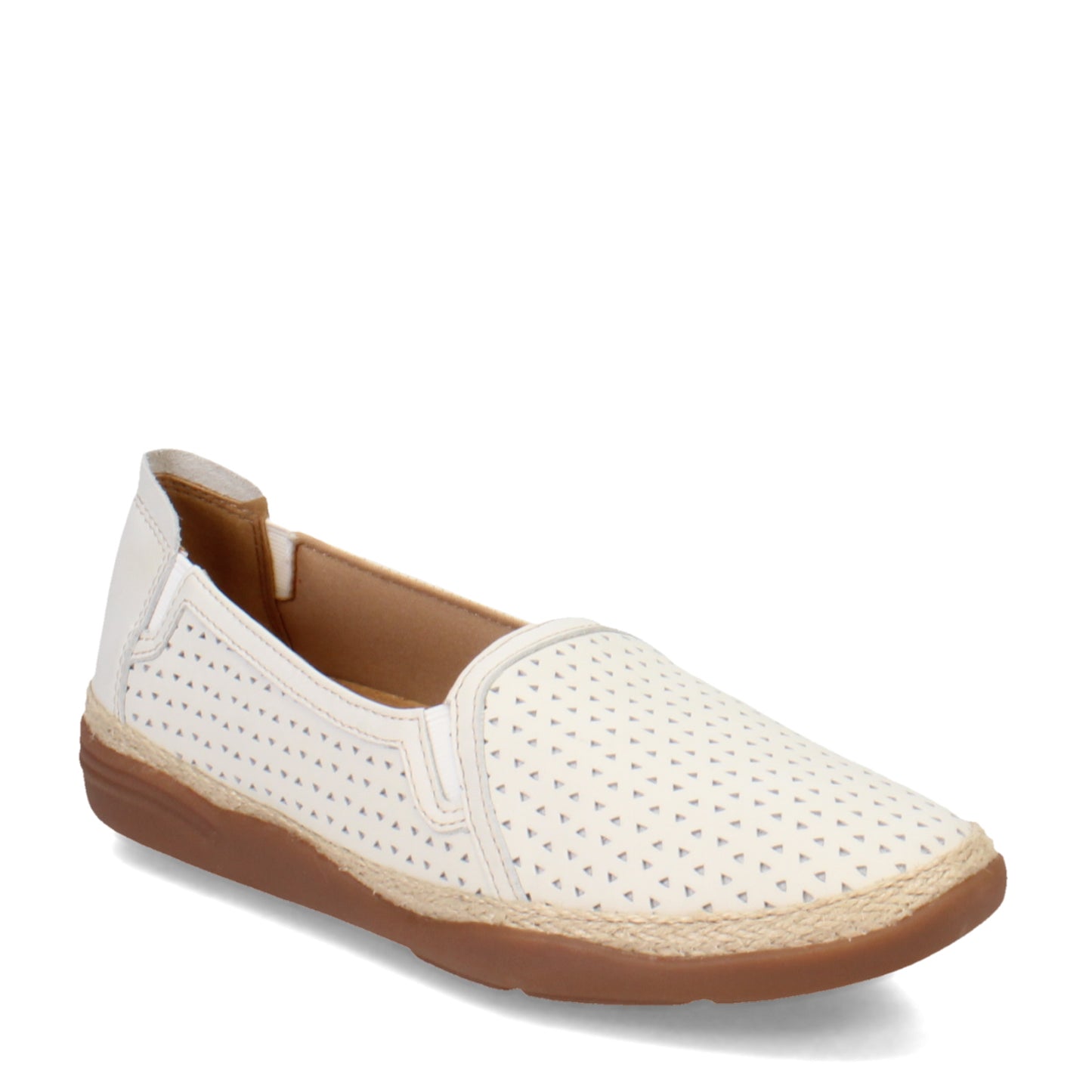 Peltz Shoes  Women's Clarks Elaina Ruby Slip-On WHITE 26171192
