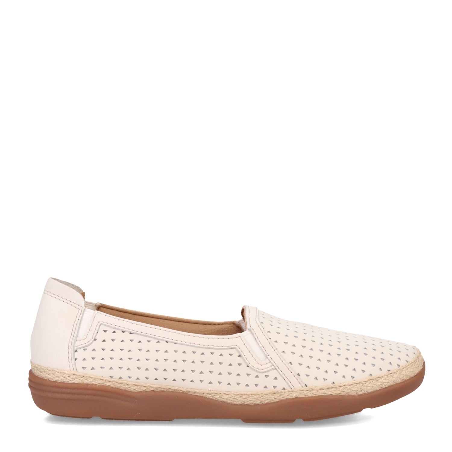 Peltz Shoes  Women's Clarks Elaina Ruby Slip-On WHITE 26171192