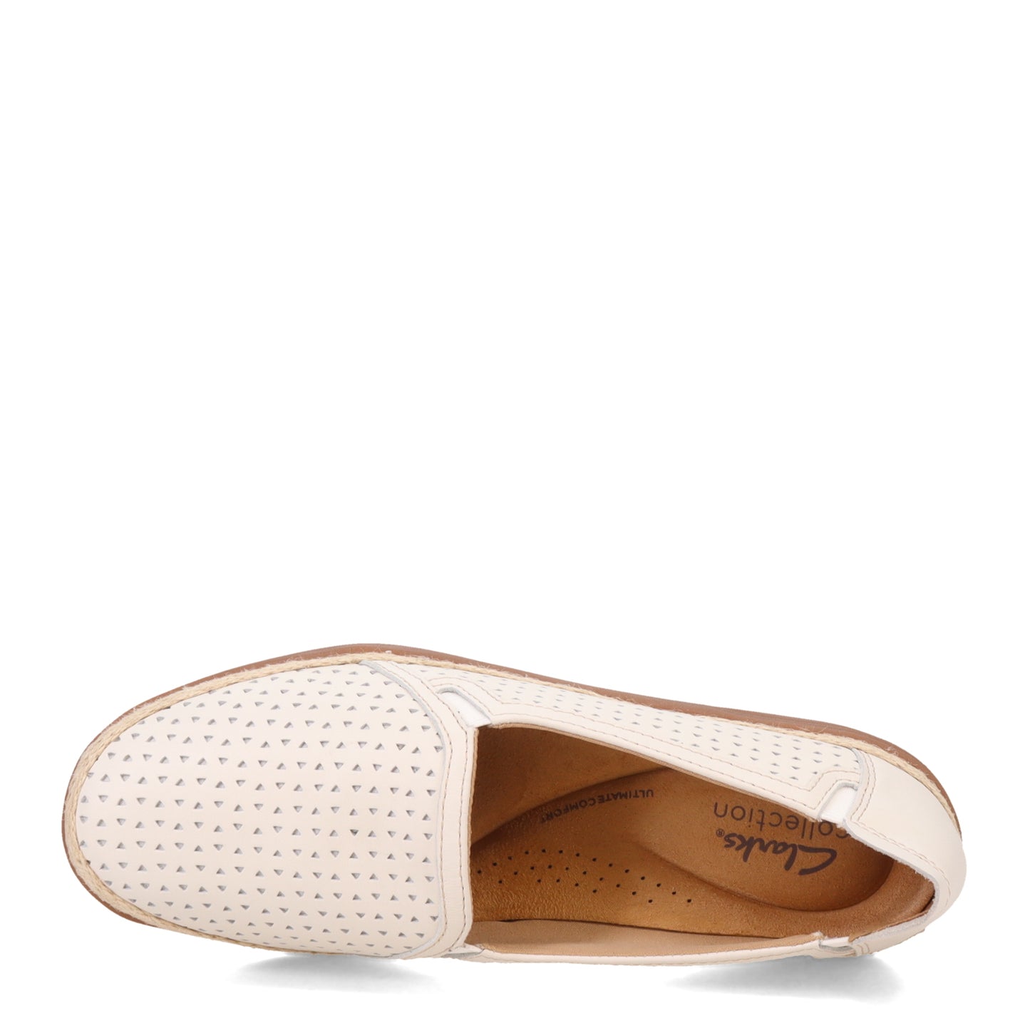 Peltz Shoes  Women's Clarks Elaina Ruby Slip-On WHITE 26171192