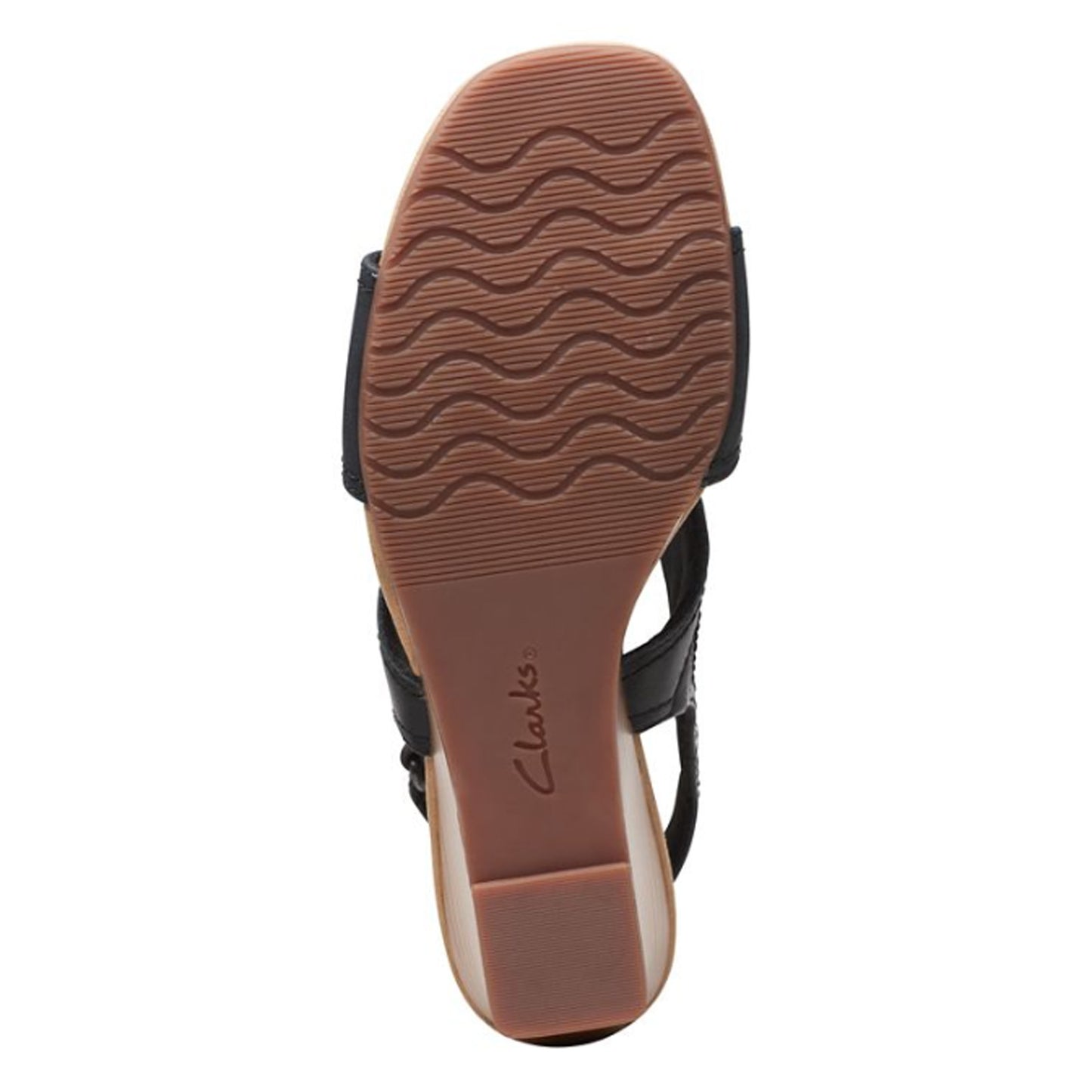 Peltz Shoes  Women's Clarks Kyarra Aster Sandal BLACK 26171234