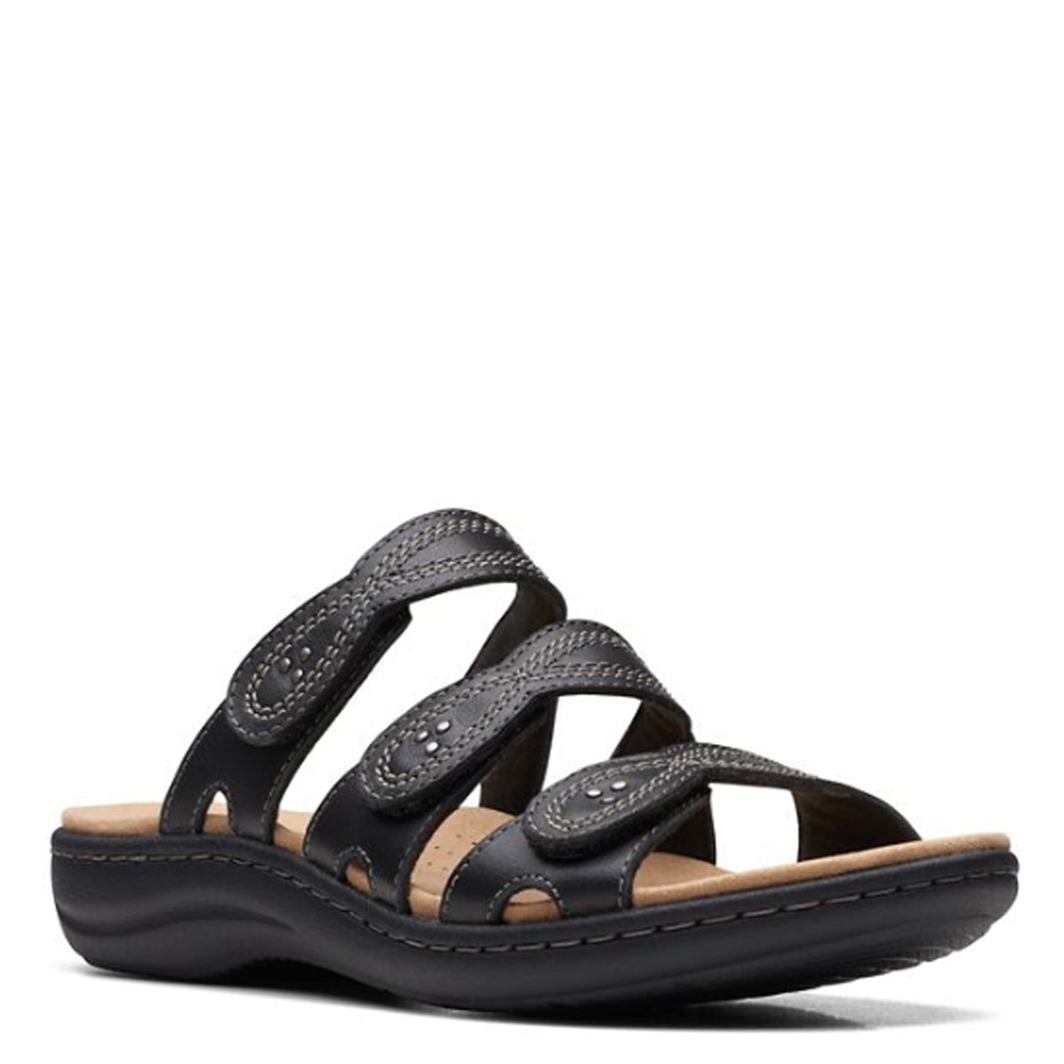 Peltz Shoes  Women's Clarks Laurieann Ayla Sandal BLACK 26171247
