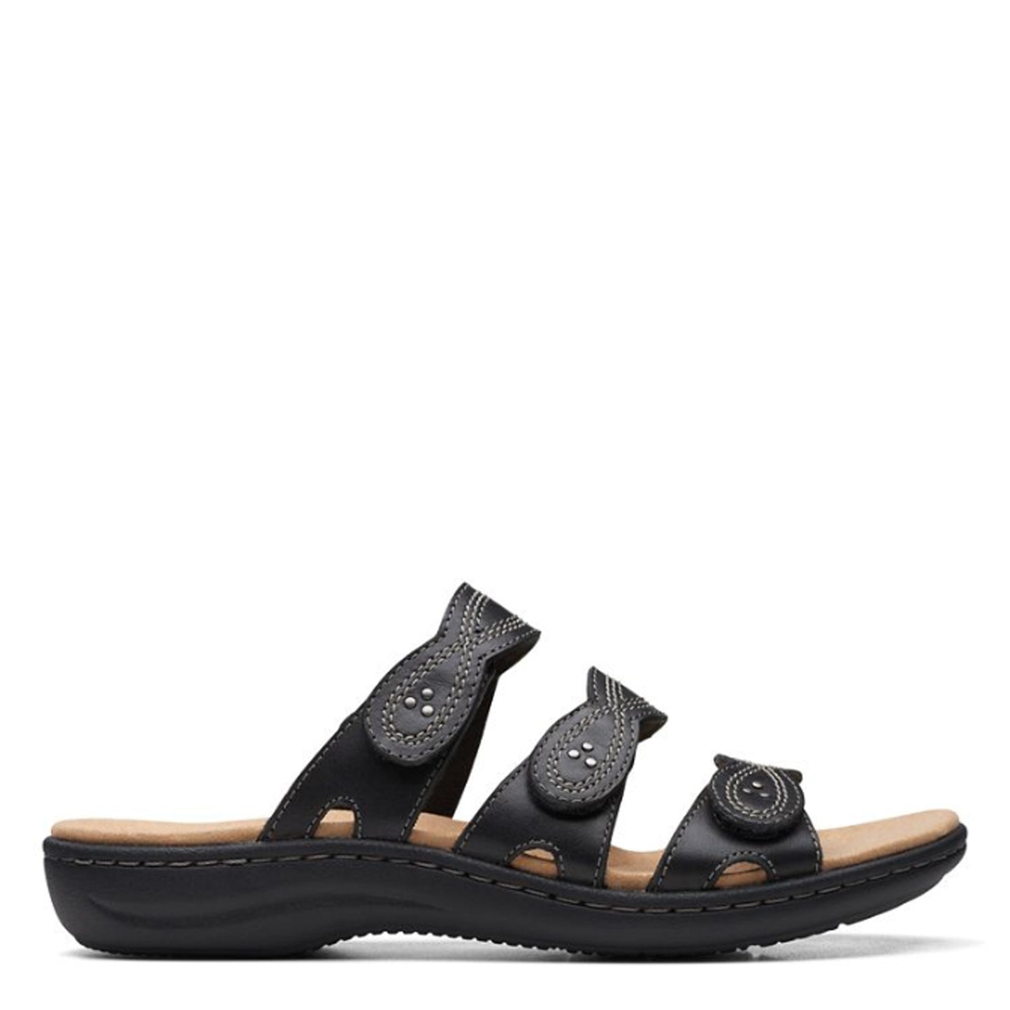 Peltz Shoes  Women's Clarks Laurieann Ayla Sandal BLACK 26171247