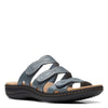 Peltz Shoes  Women's Clarks Laurieann Ayla Sandal BLUE 26171249
