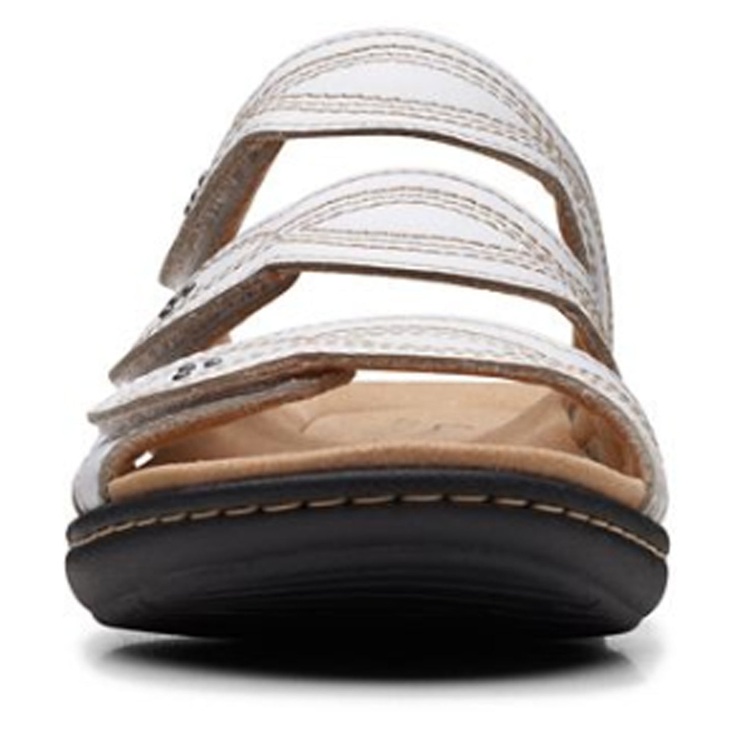 Peltz Shoes  Women's Clarks Laurieann Ayla Sandal WHITE 26171251