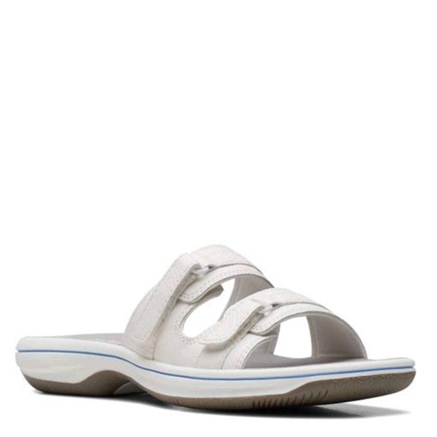 Peltz Shoes  Women's Clarks Breeze Piper Sandal WHITE 26171352