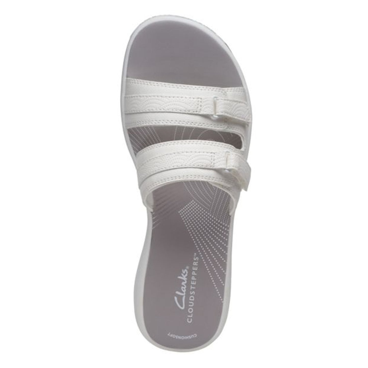 Peltz Shoes  Women's Clarks Breeze Piper Sandal WHITE 26171352