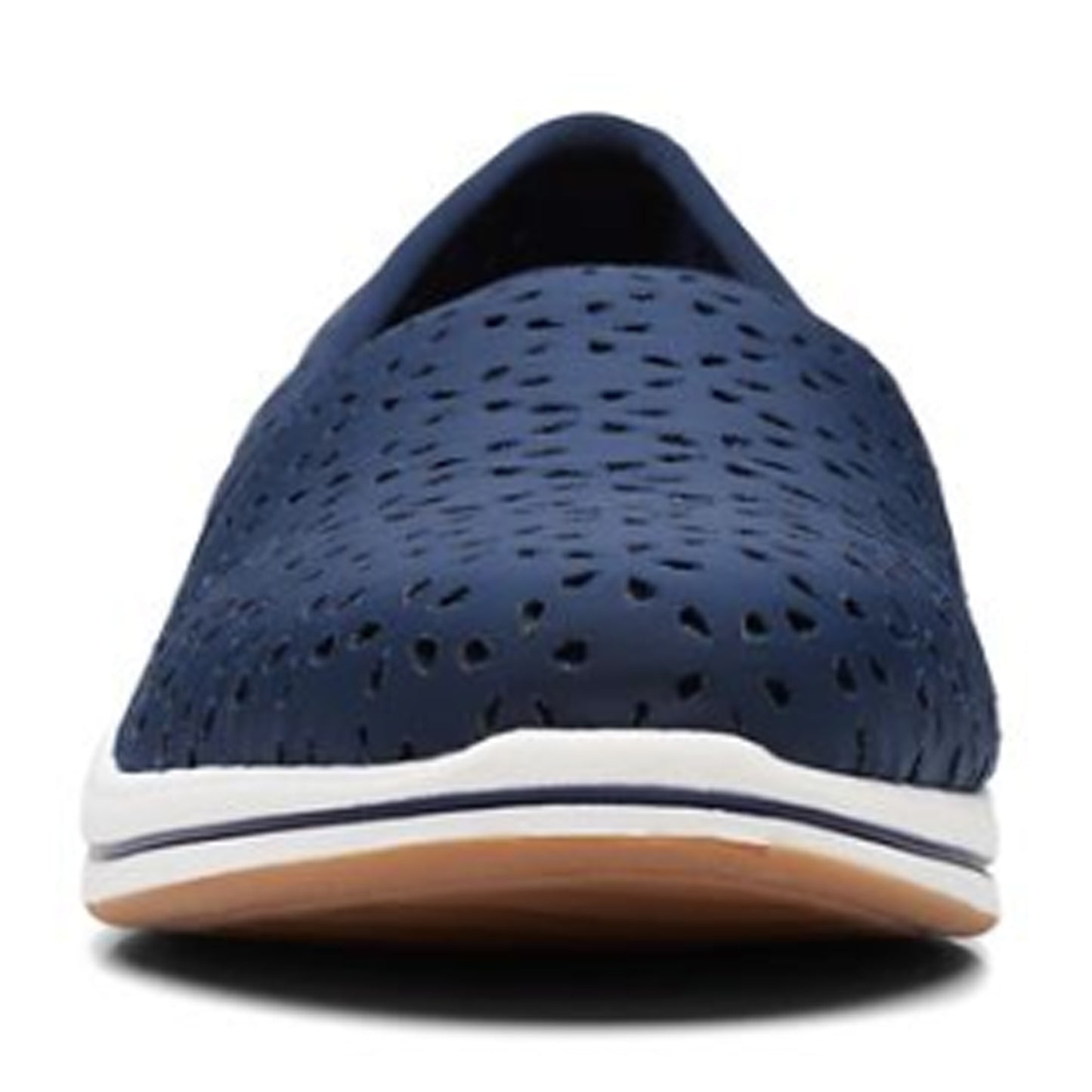 Peltz Shoes  Women's Clarks Breeze Emily Slip-On NAVY 26171360