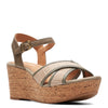 Peltz Shoes  Women's Clarks Elleri Plum Sandal olive 26171441
