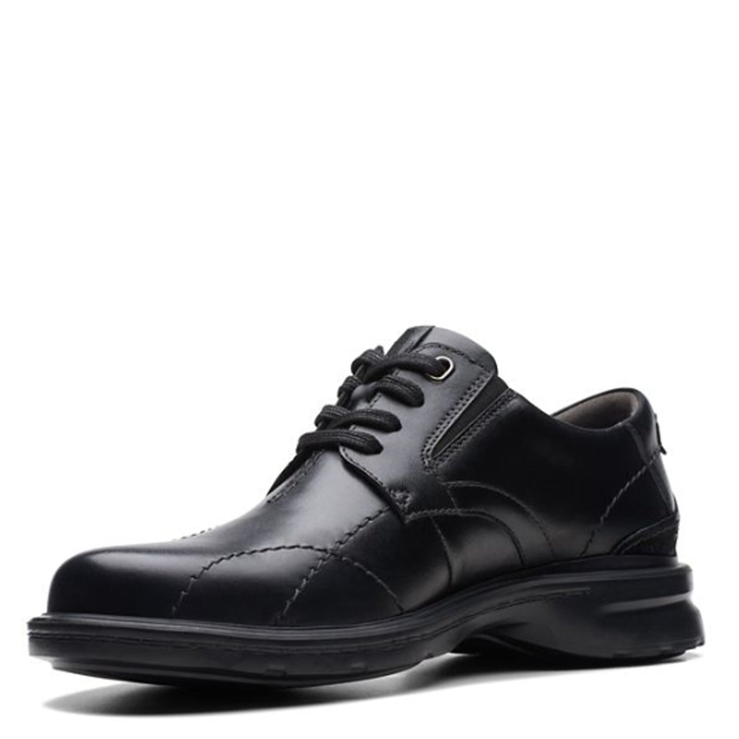 Peltz Shoes  Men's Clarks Gessler Lace Slip-On Black 26171539