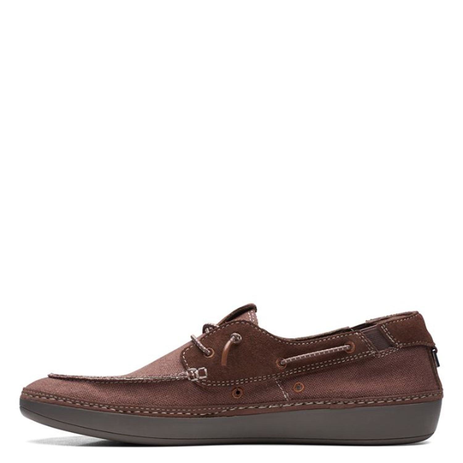 Peltz Shoes  Men's Clarks Higley Tie Boat Shoe Brown 26171554
