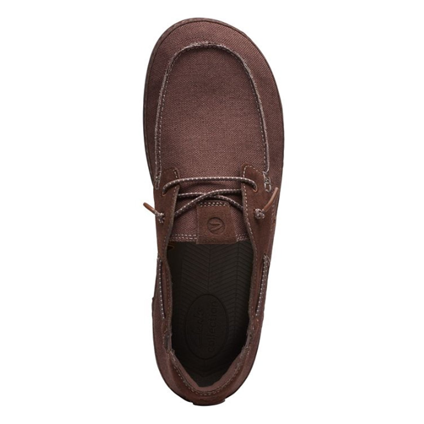 Peltz Shoes  Men's Clarks Higley Tie Boat Shoe Brown 26171554