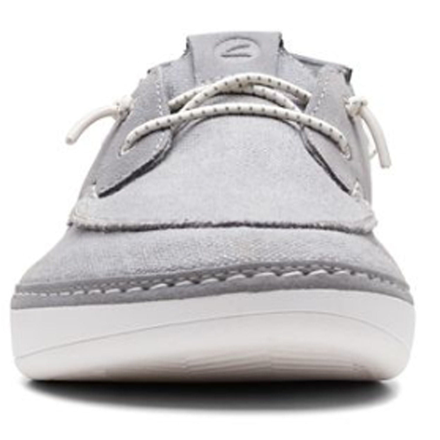 Peltz Shoes  Men's Clarks Higley Tie Boat Shoe Grey 26171555