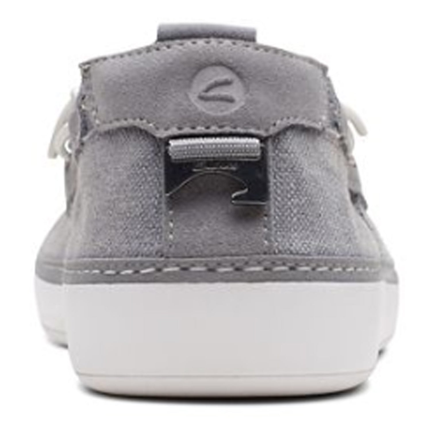 Peltz Shoes  Men's Clarks Higley Tie Boat Shoe Grey 26171555