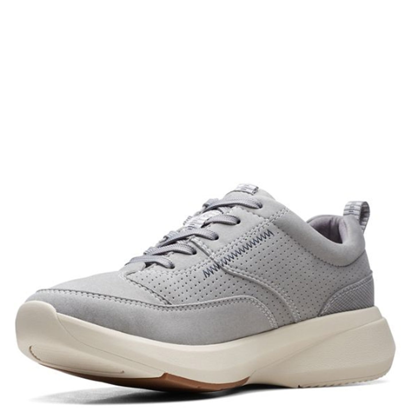 Peltz Shoes  Men's Clarks Lehman Mix Sneaker Grey 26171560