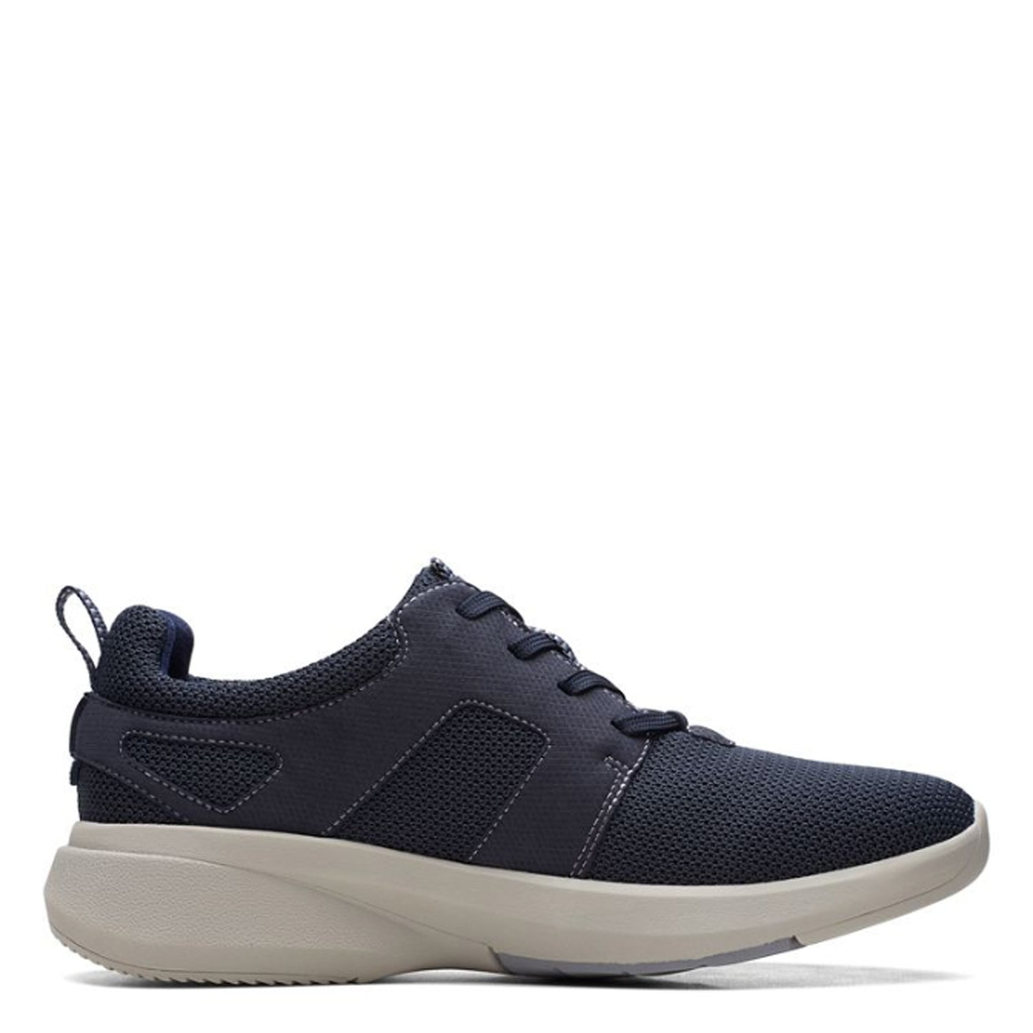 Peltz Shoes  Men's Clarks Lehman Tie Sneaker Navy 26171565