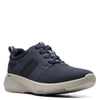 Peltz Shoes  Men's Clarks Lehman Tie Sneaker Navy 26171565