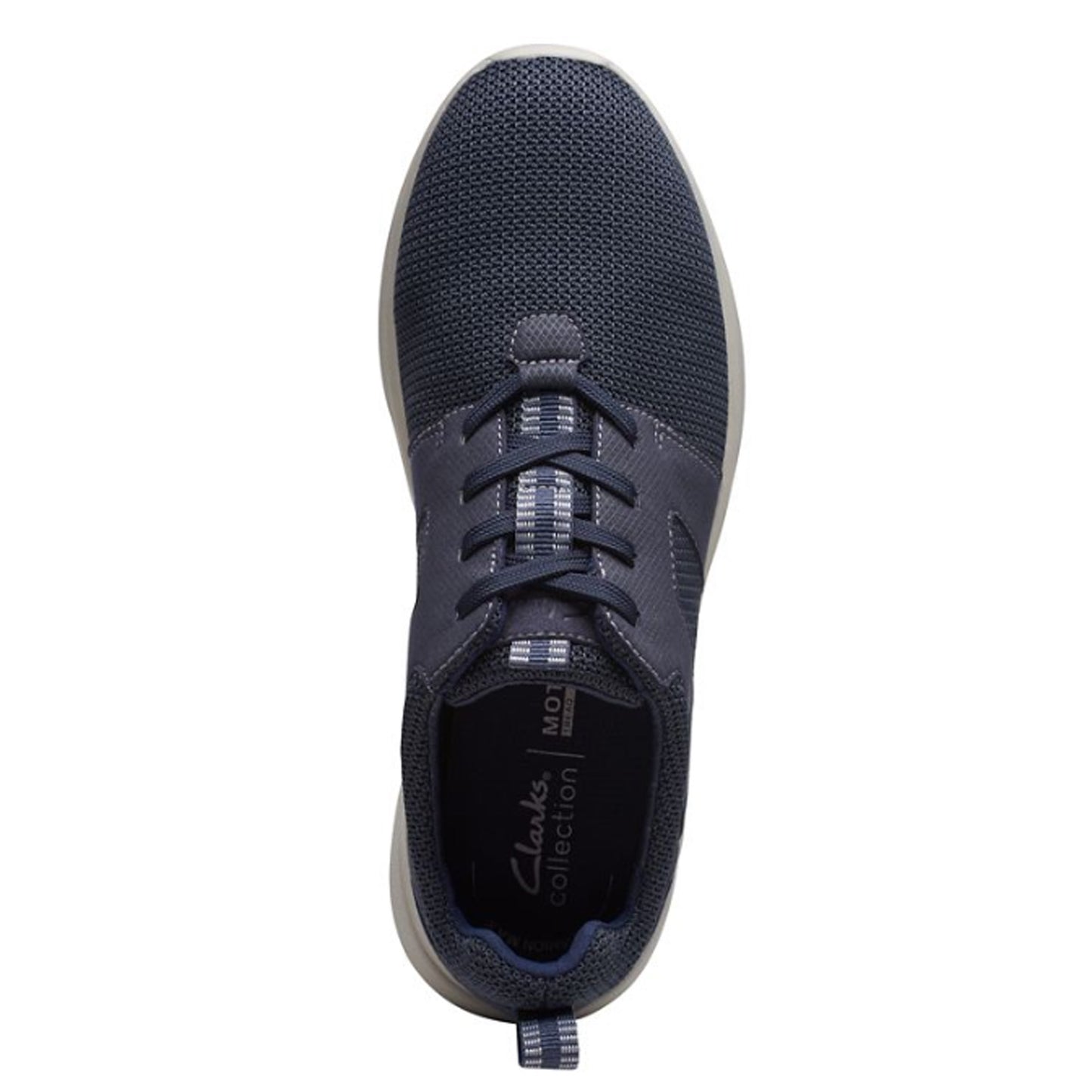 Peltz Shoes  Men's Clarks Lehman Tie Sneaker Navy 26171565