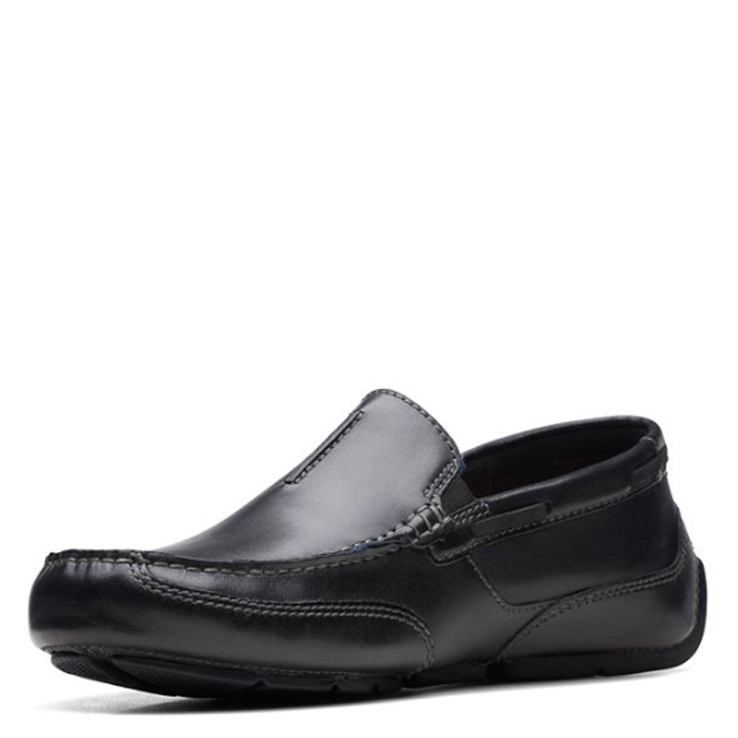 Peltz Shoes  Men's Clarks Markman Seam Loafer Black 26171567