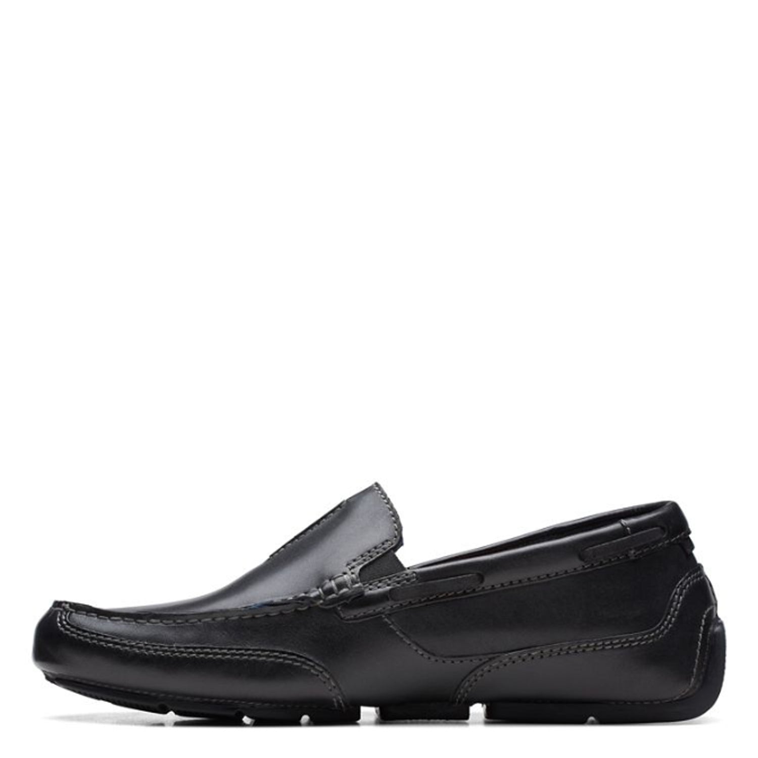 Peltz Shoes  Men's Clarks Markman Seam Loafer Black 26171567
