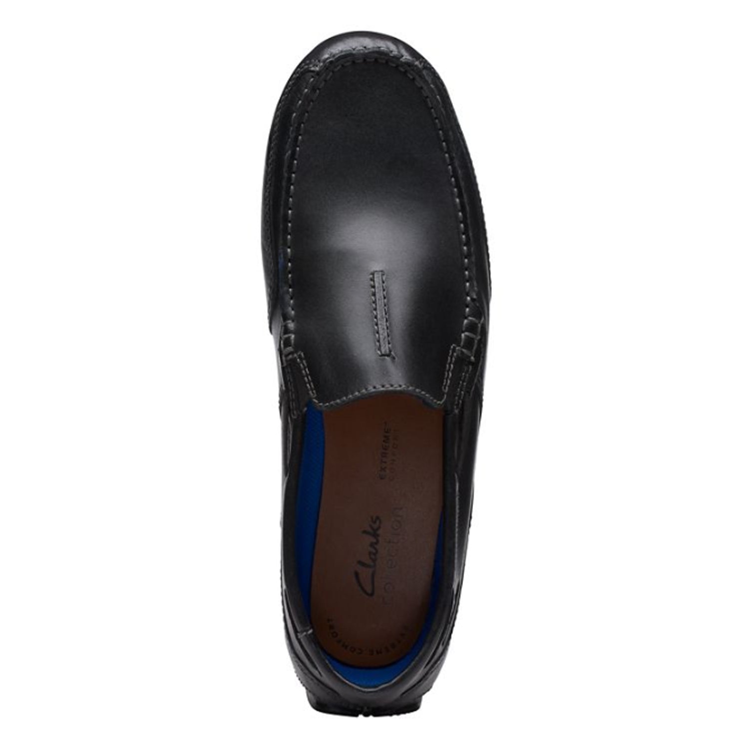 Peltz Shoes  Men's Clarks Markman Seam Loafer Black 26171567