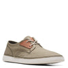 Peltz Shoes  Men's Clarks Gereld Tie Sneaker OLIVE TEXTILE 26171669