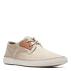 Peltz Shoes  Men's Clarks Gereld Tie Sneaker SAND TEXTILE 26171672