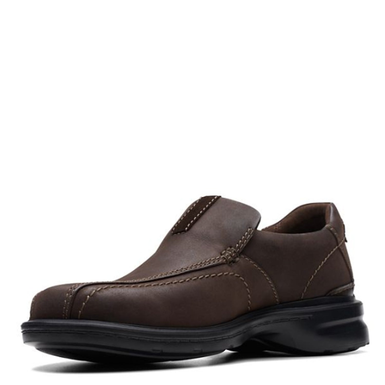 Peltz Shoes  Men's Clarks Gessler Step Slip-On Dark Brown 26171775
