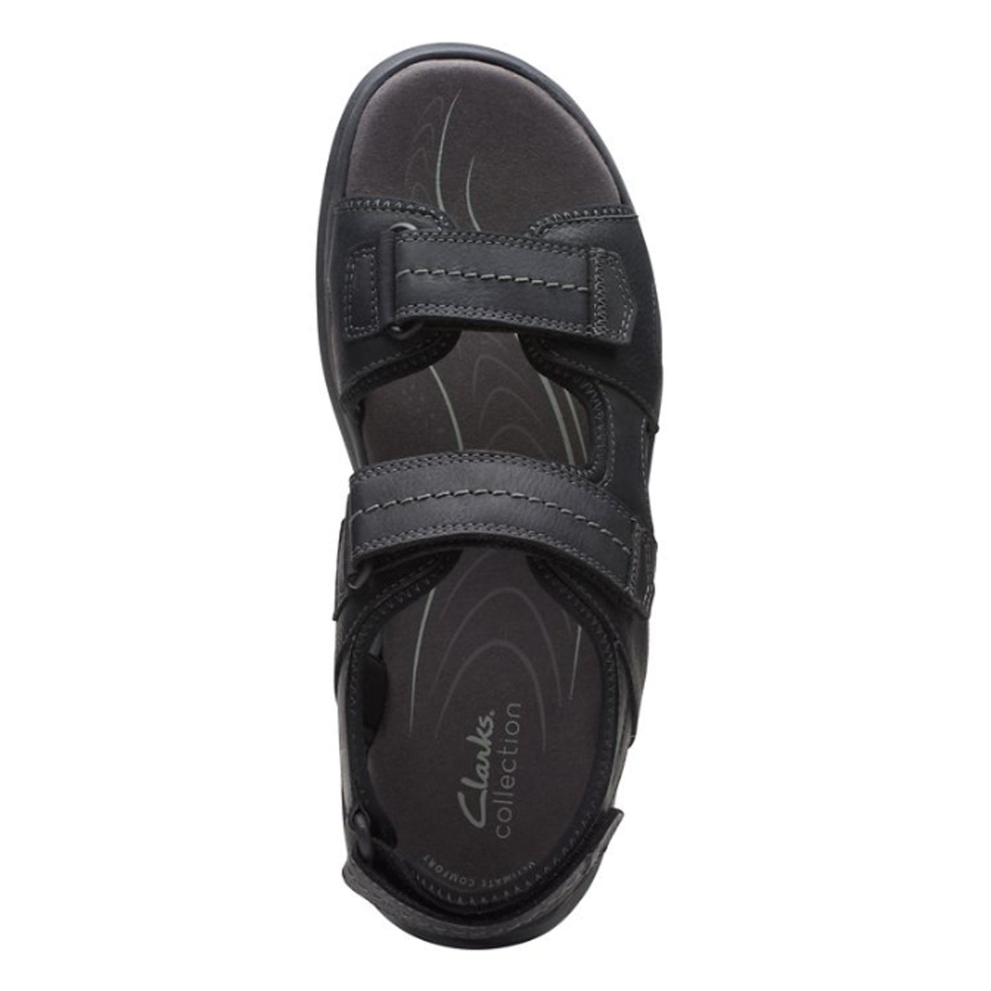 Peltz Shoes  Men's Clarks Walkford Walk Sandal Black 26171795